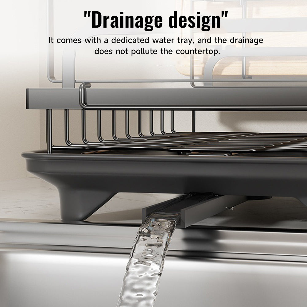 DryDasher - Two-Tier Dish Auto Drying Rack